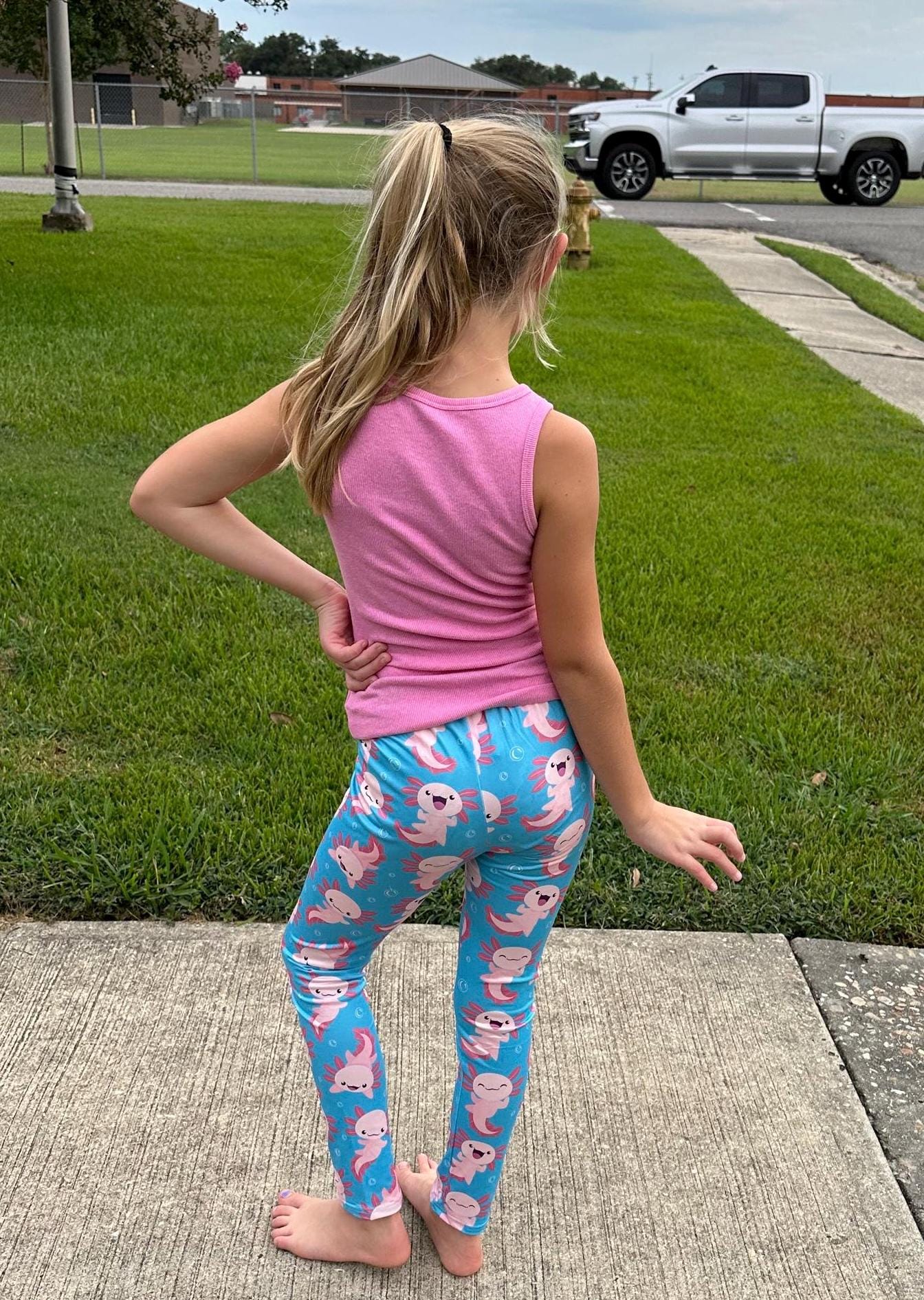 Pink Axolotl leggings