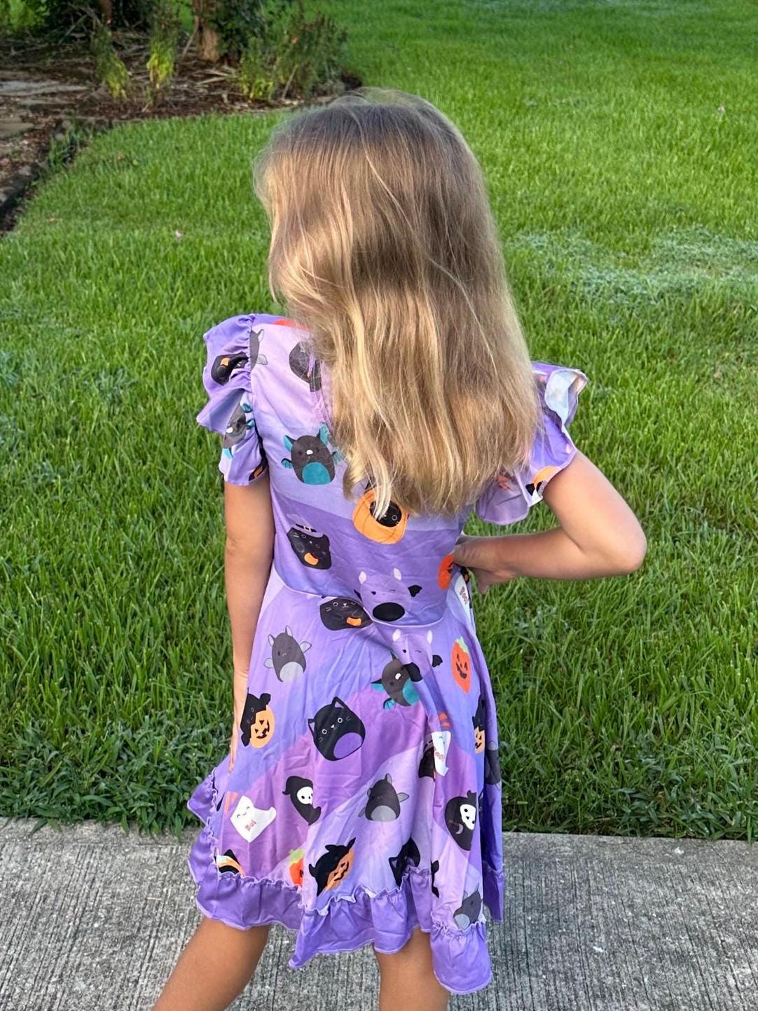 Halloween Squish Bow Back Twirl Dress