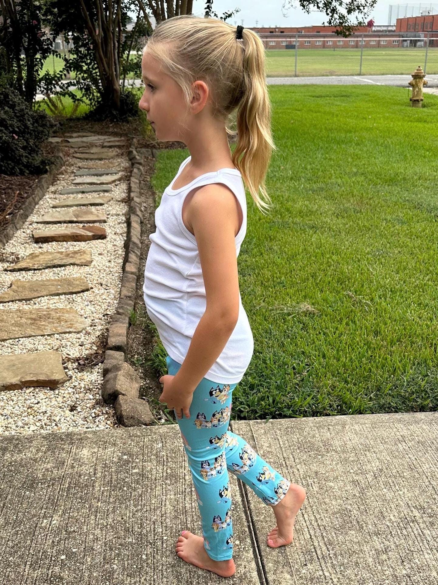 Blue Dog Rainbows Leggings
