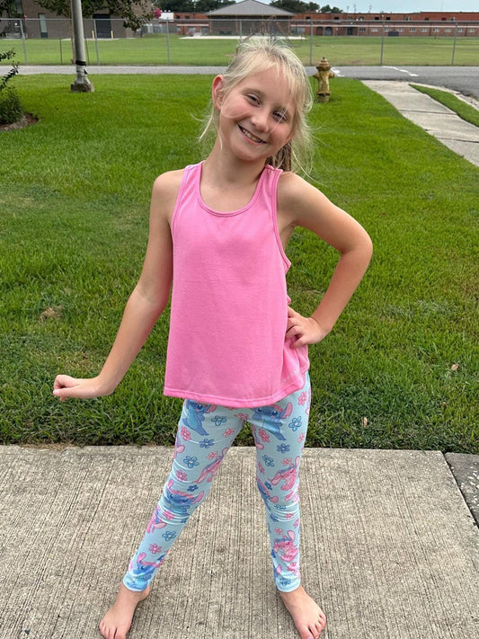 Blue Alien and Friend Leggings