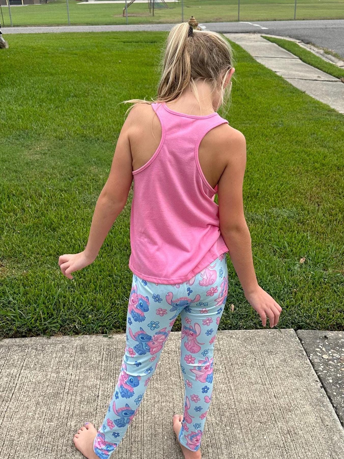 Blue Alien and Friend Leggings