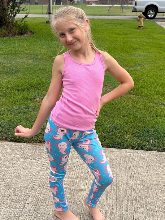 Pink Axolotl leggings