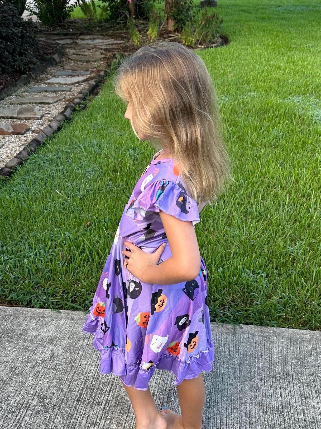 Halloween Squish Bow Back Twirl Dress
