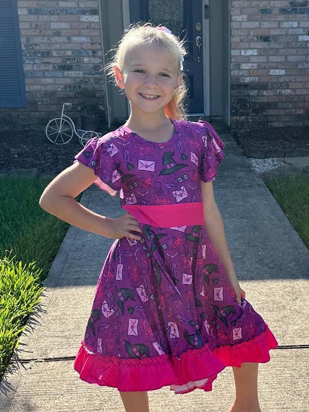 Wizard and Things Bow Back Twirl Dress