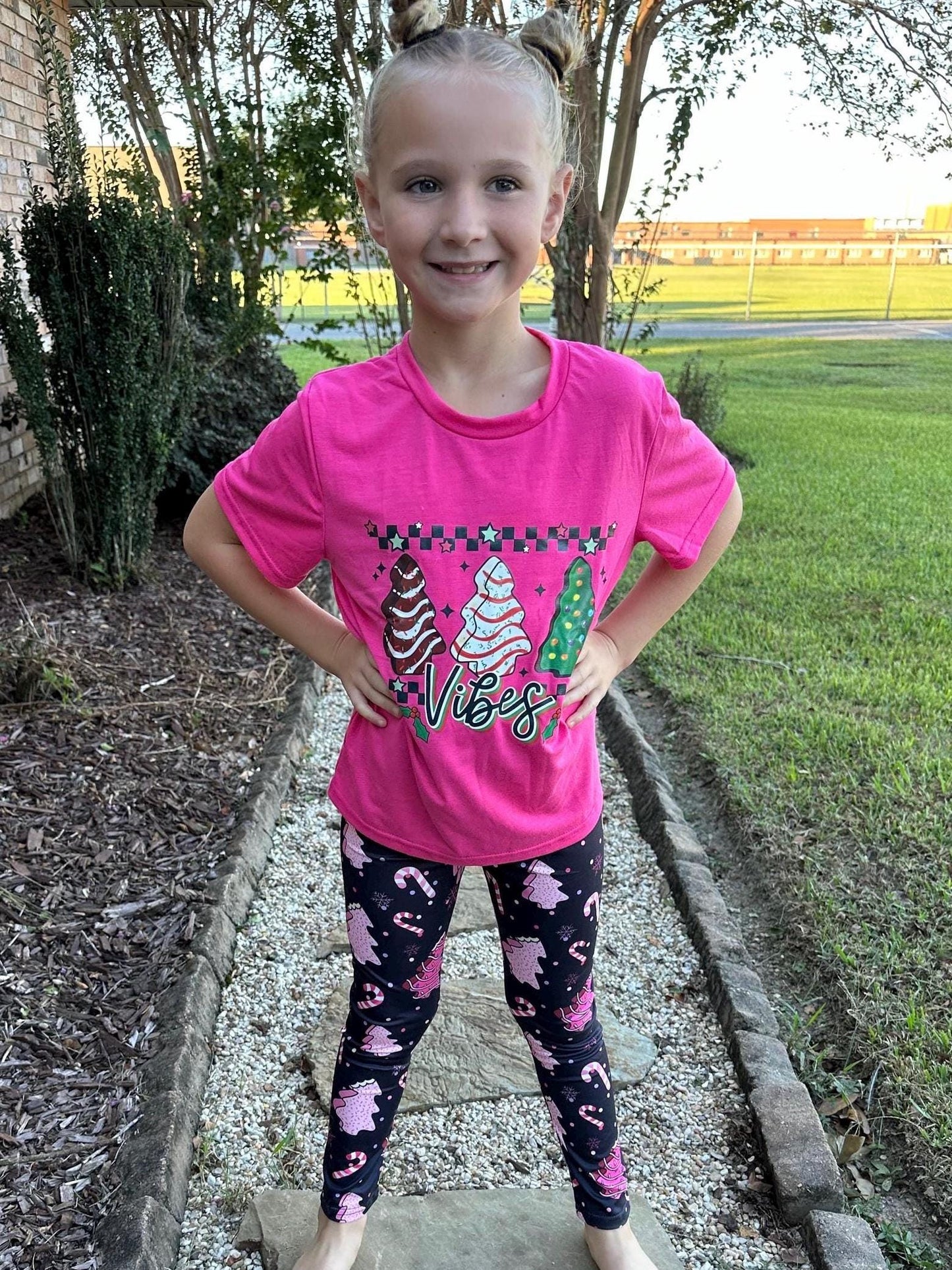 Christmas Cakes and Candy Cane Leggings