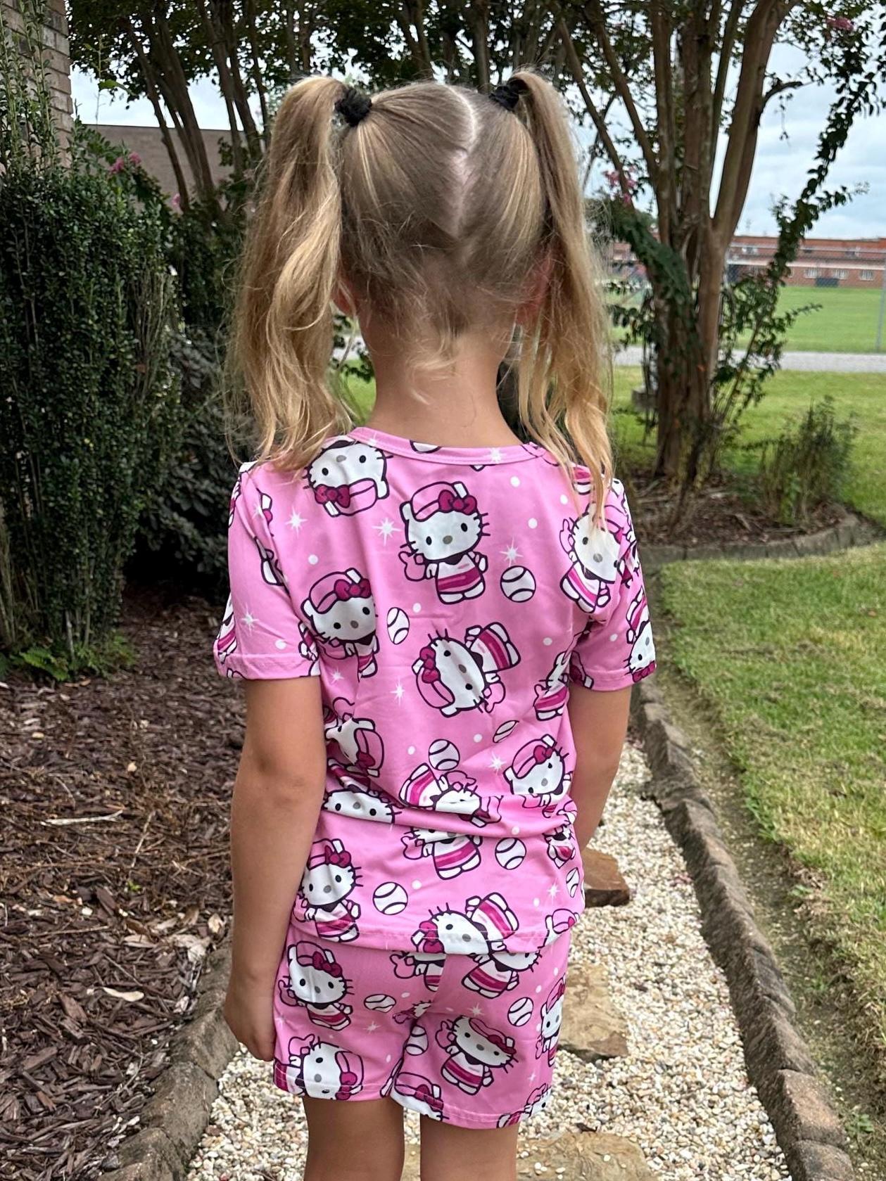 Baseball Kawaii Cat Short Set