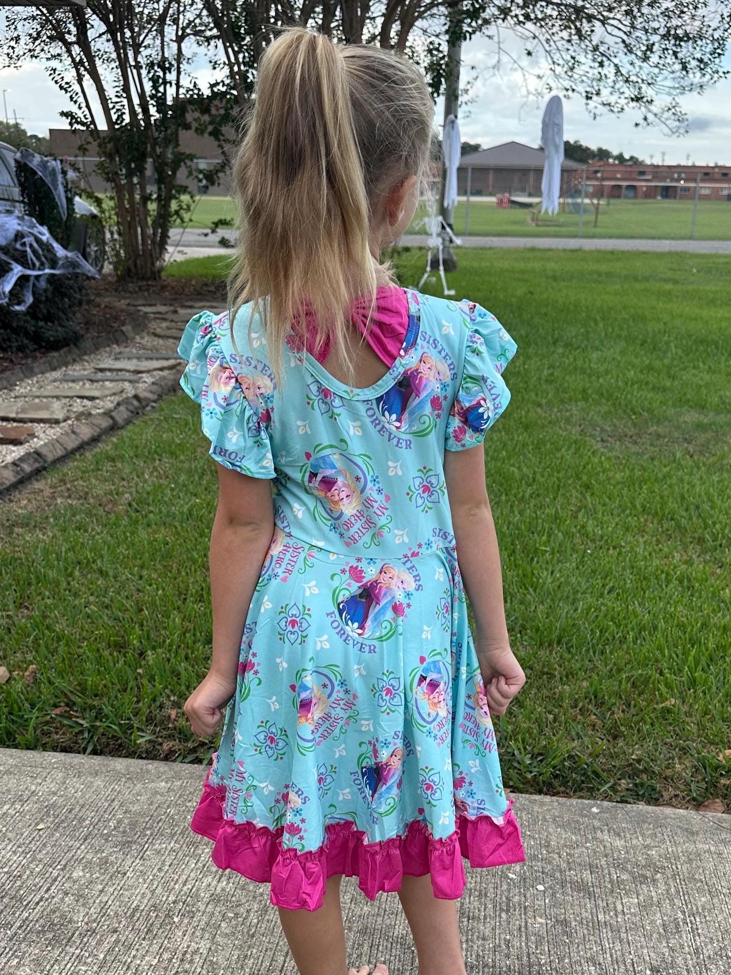 Ice Princesses Bow Back Twirl Dress