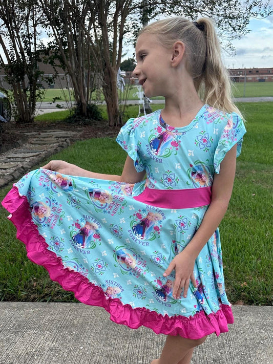 Ice Princesses Bow Back Twirl Dress