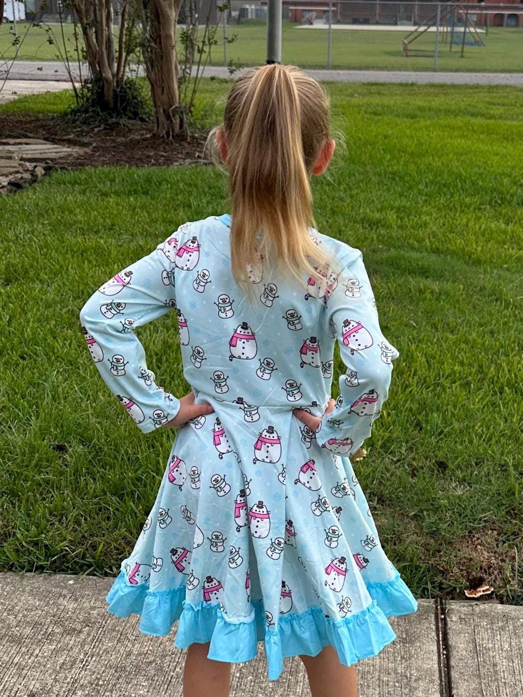 Winter Fat Cats Twirl Dress