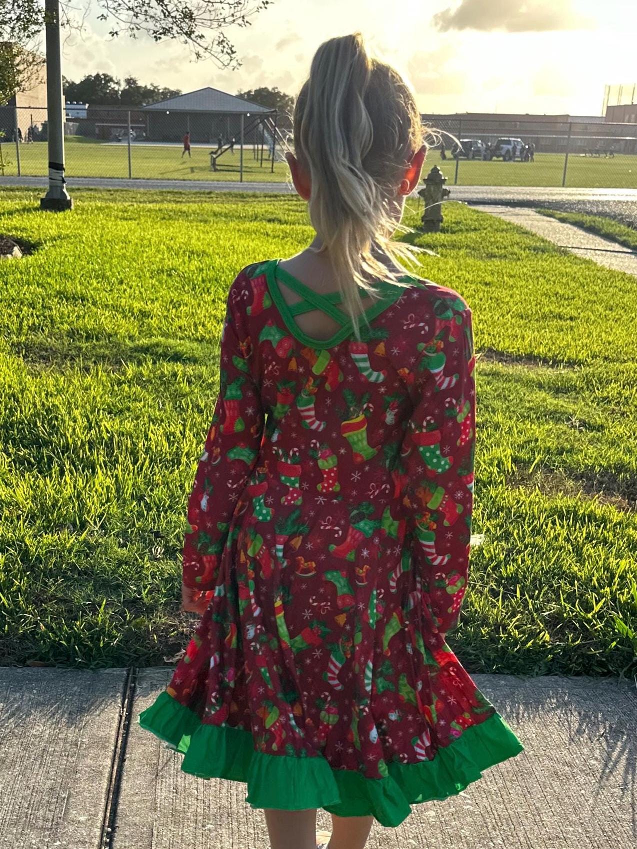 Christmas Stocking Twirl Dress