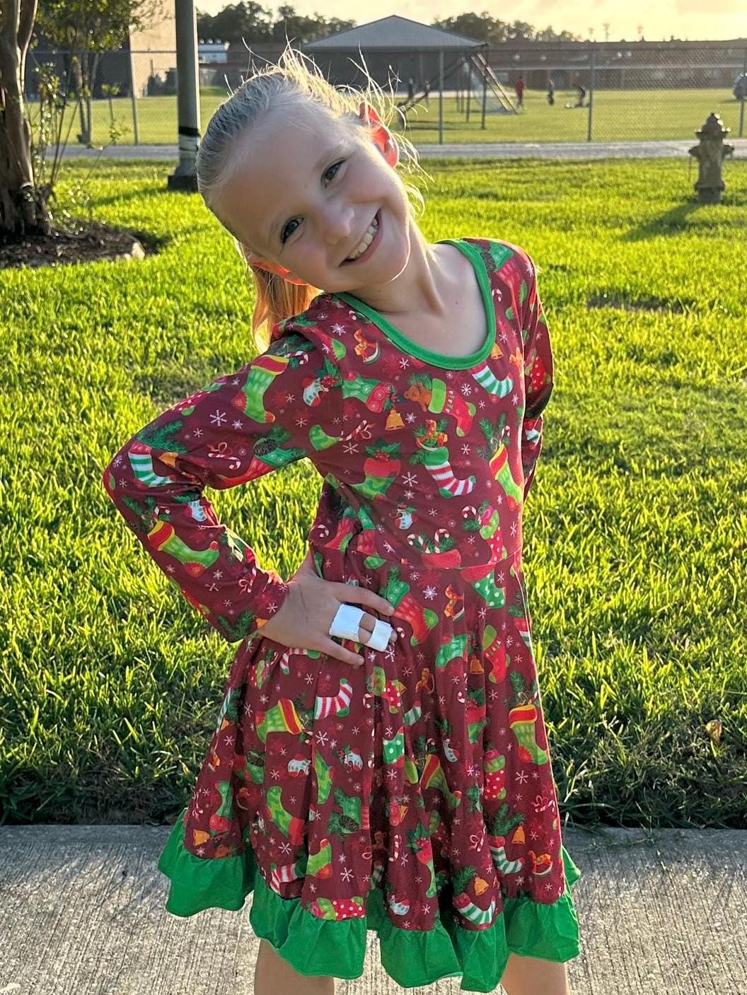 Christmas Stocking Twirl Dress