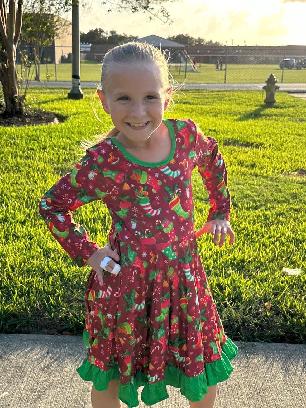 Christmas Stocking Twirl Dress