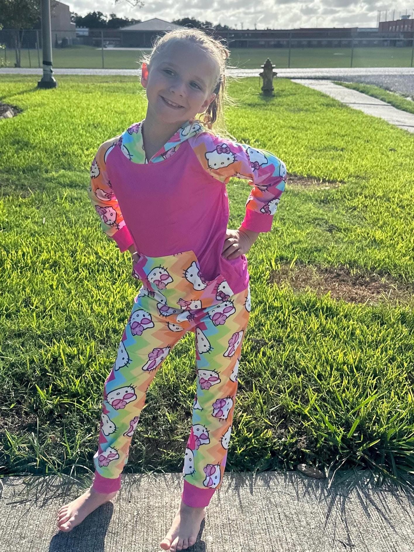 Rainbow Kawaii Cat Jogger Set
