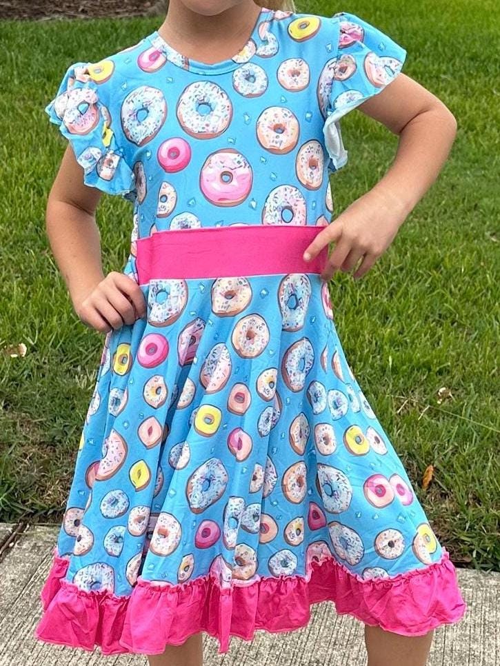 Donut Bow Back Twirl Dress