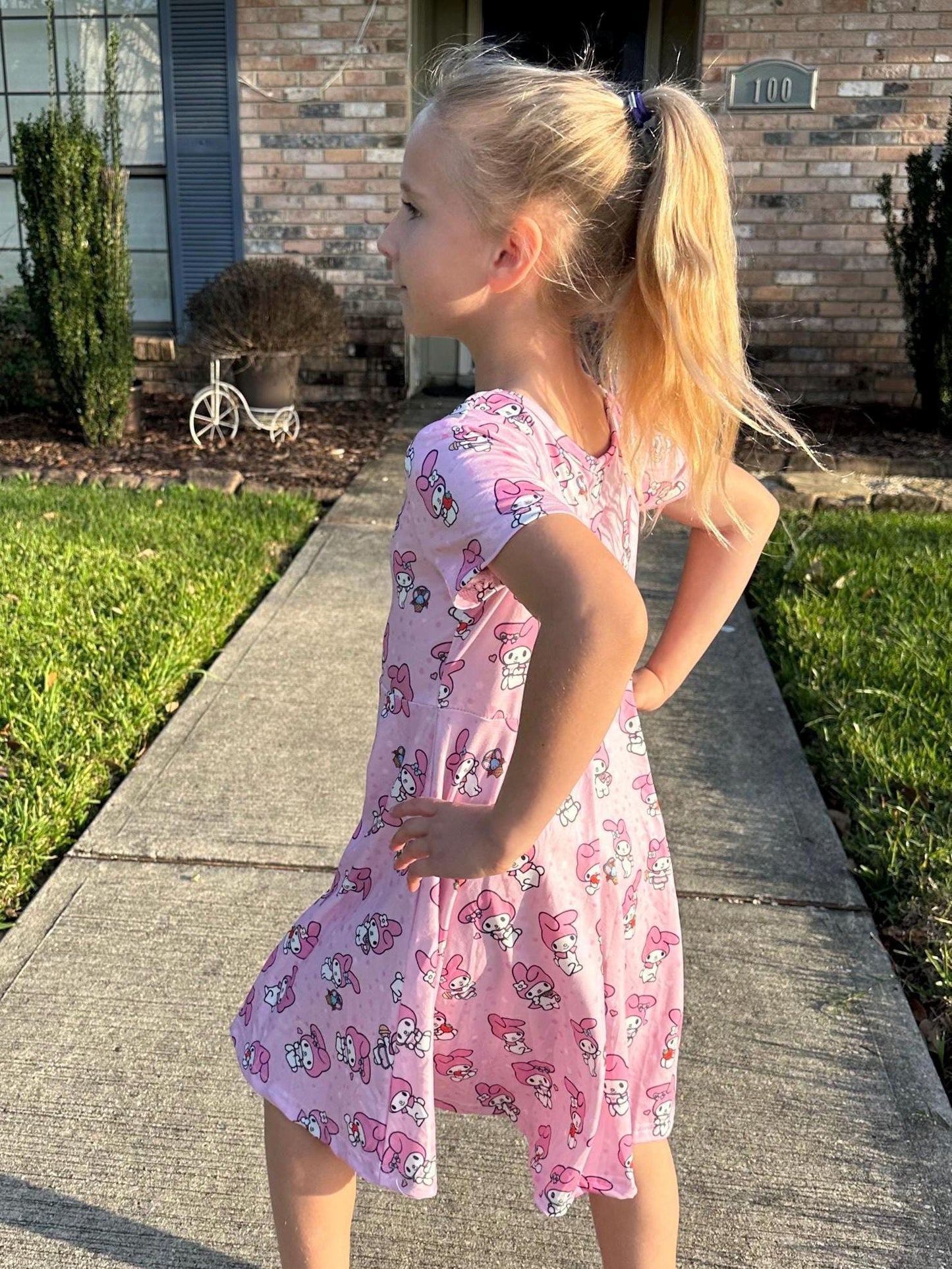 Kawaii Bunny T Shirt Twirl Dress
