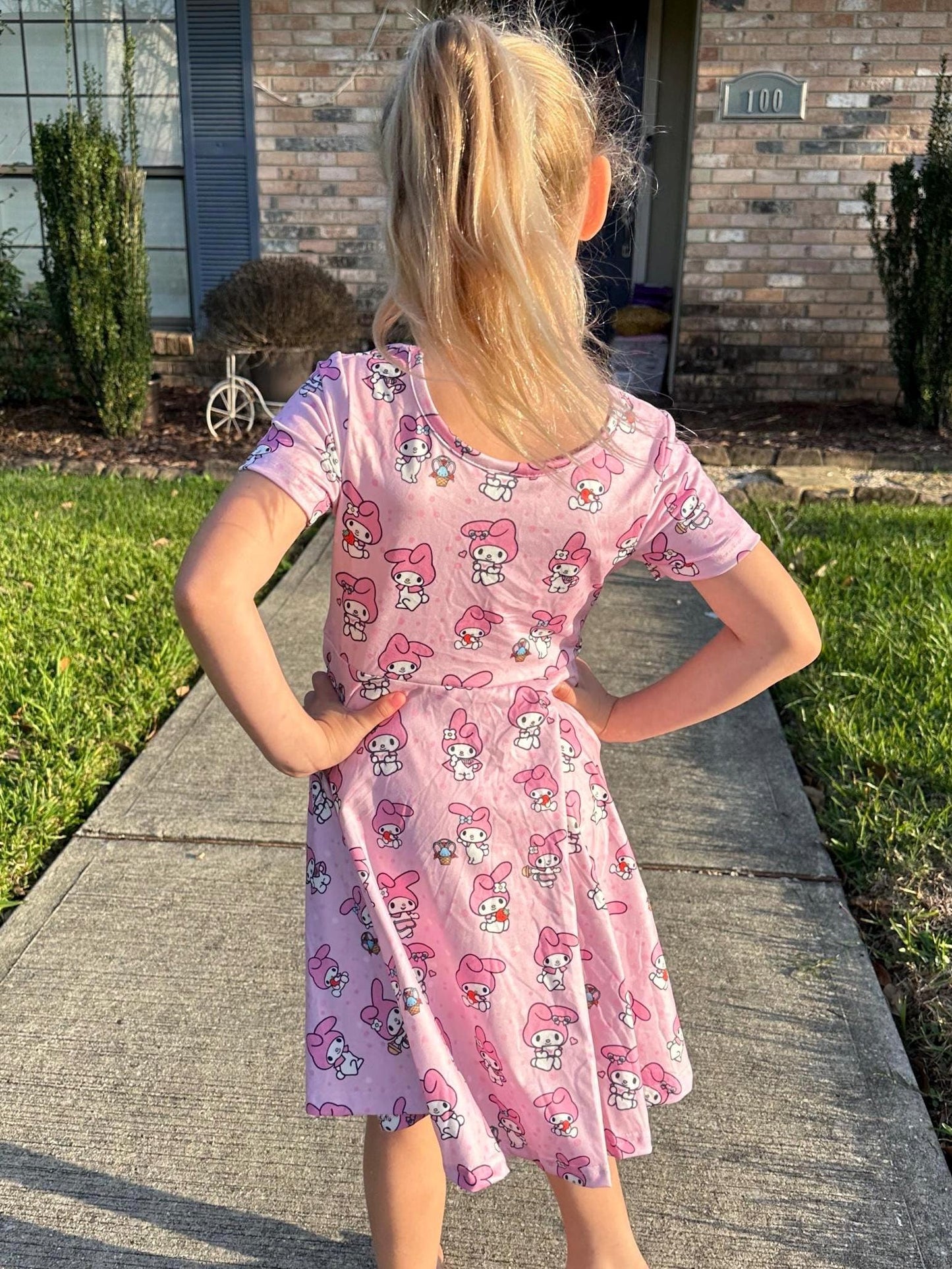 Kawaii Bunny T Shirt Twirl Dress