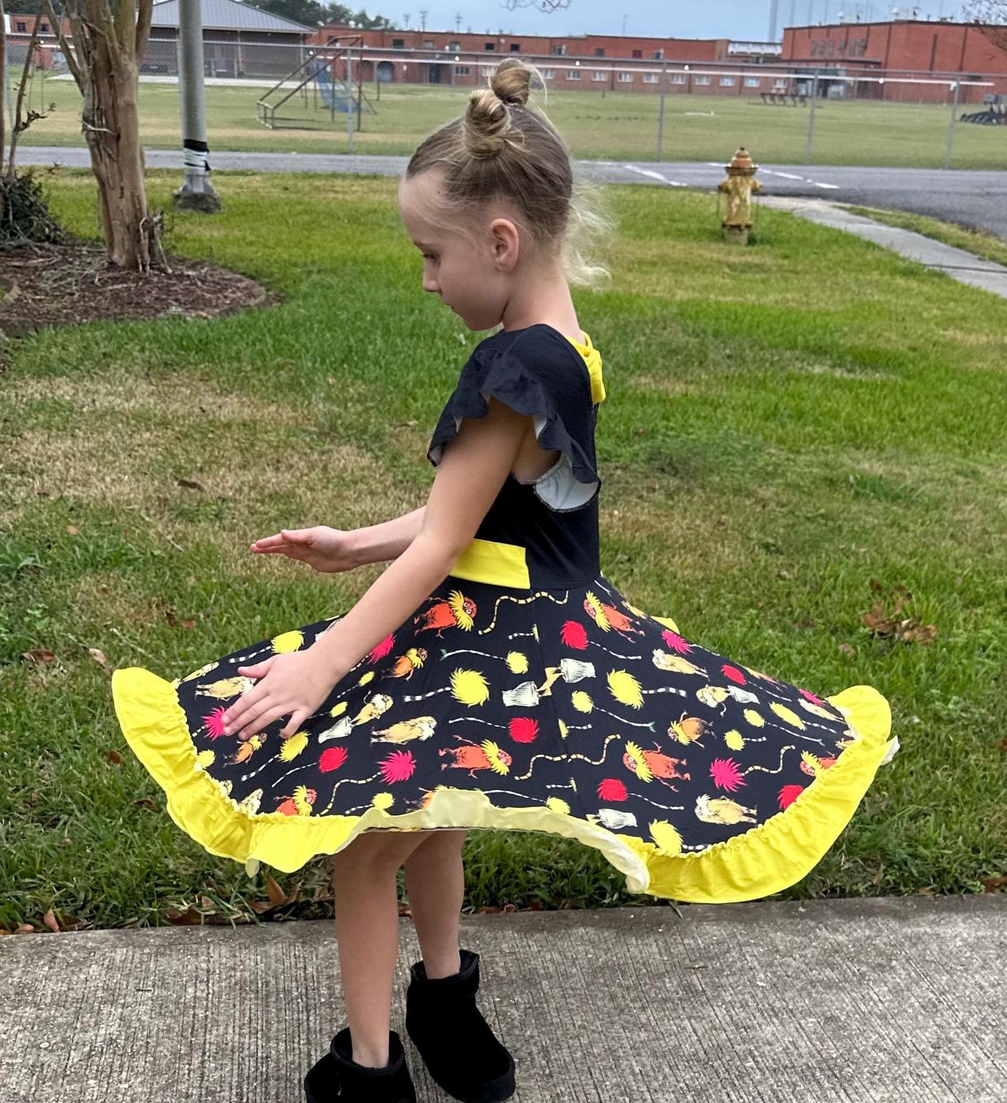 Guardian of the Trees Bow Back Twirl Dress
