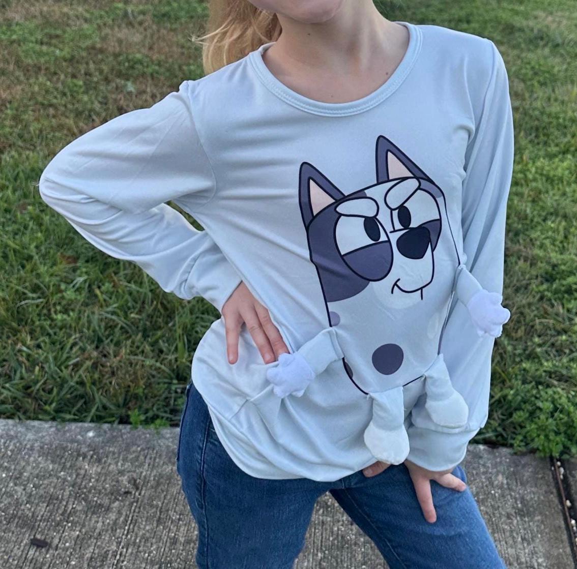 Grey Dog 3D Plush Shirt