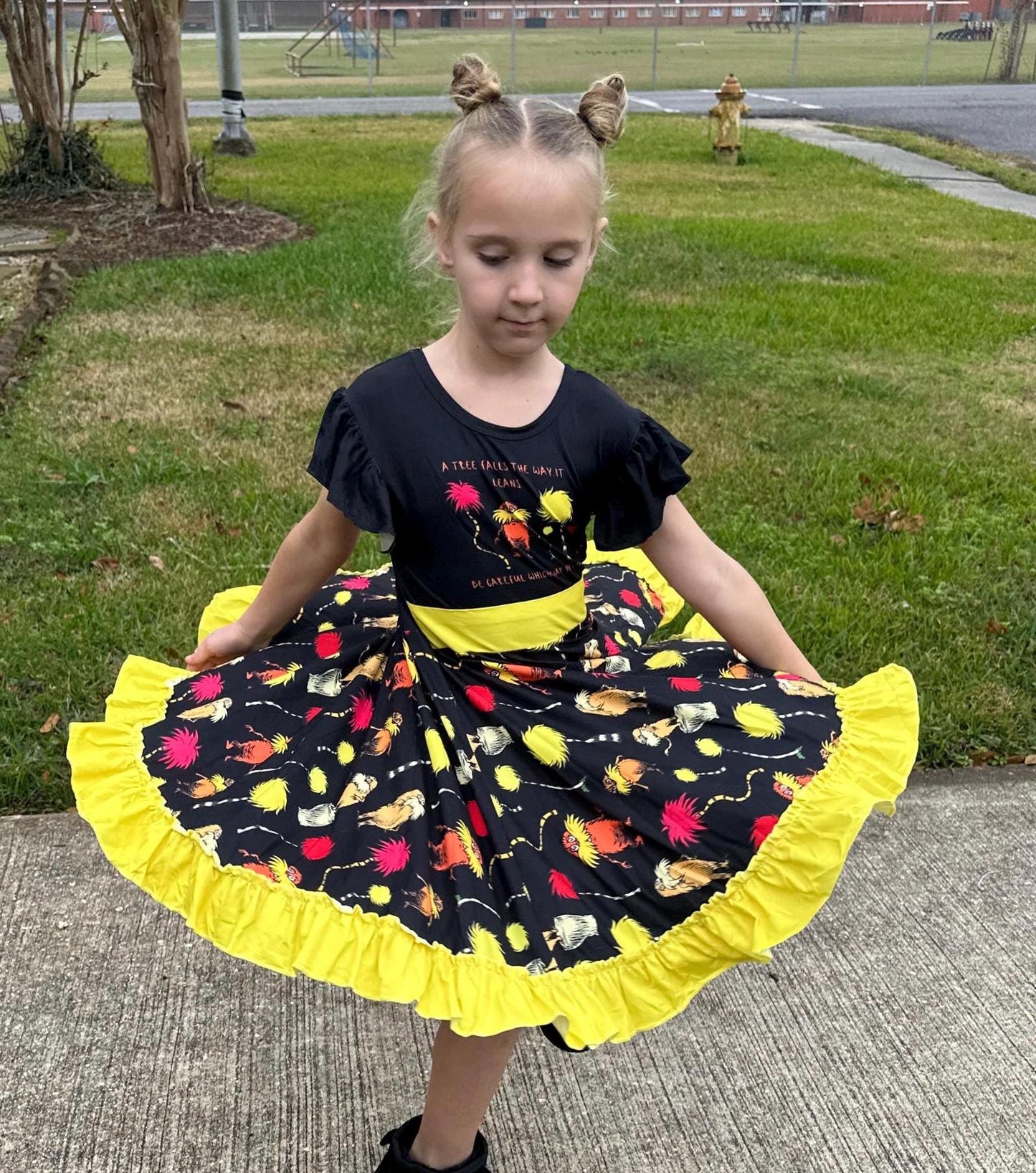 Guardian of the Trees Bow Back Twirl Dress