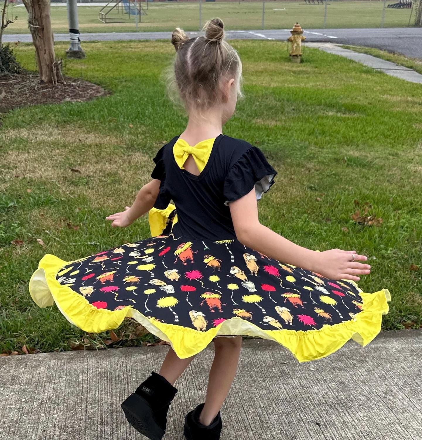 Guardian of the Trees Bow Back Twirl Dress