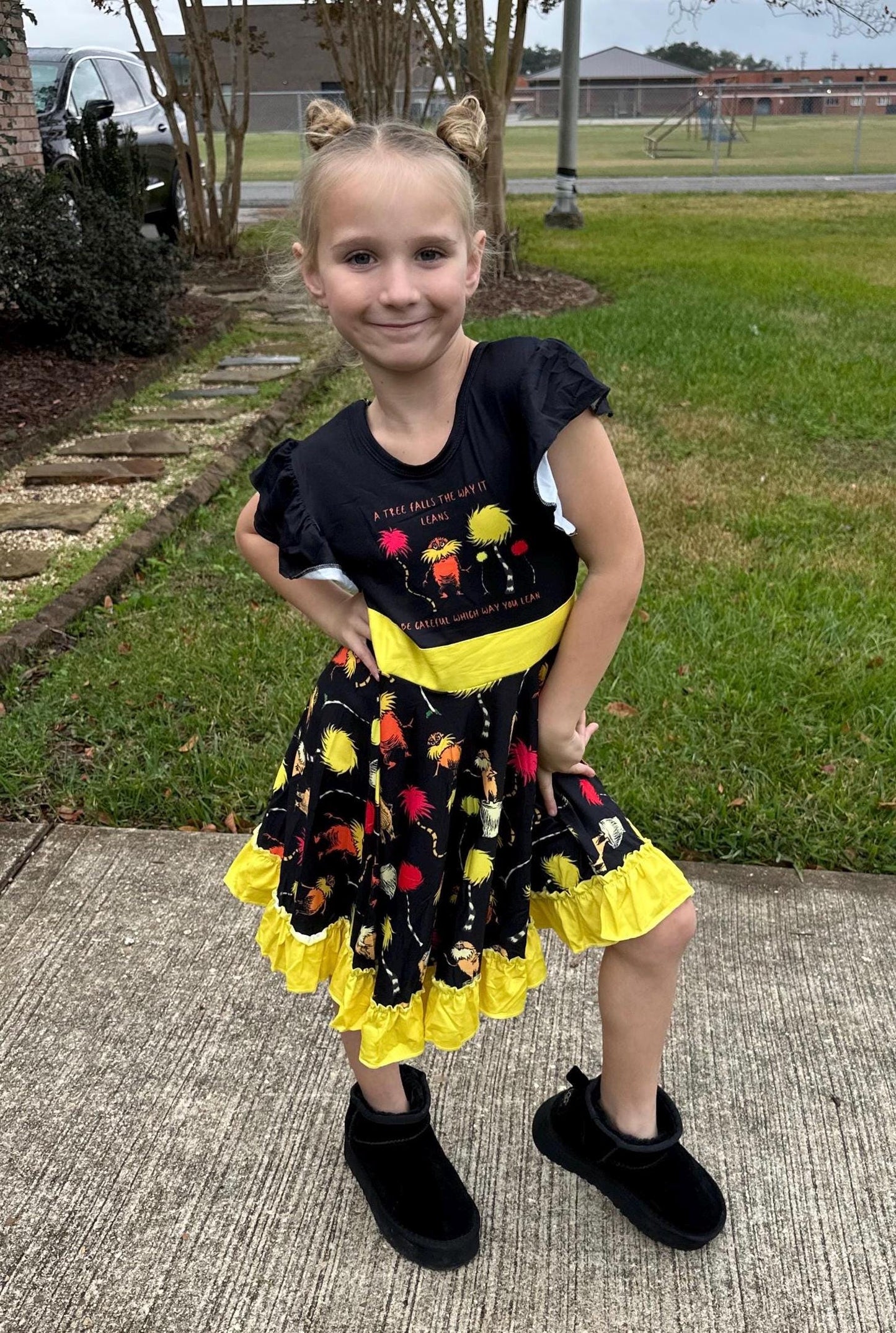 Guardian of the Trees Bow Back Twirl Dress