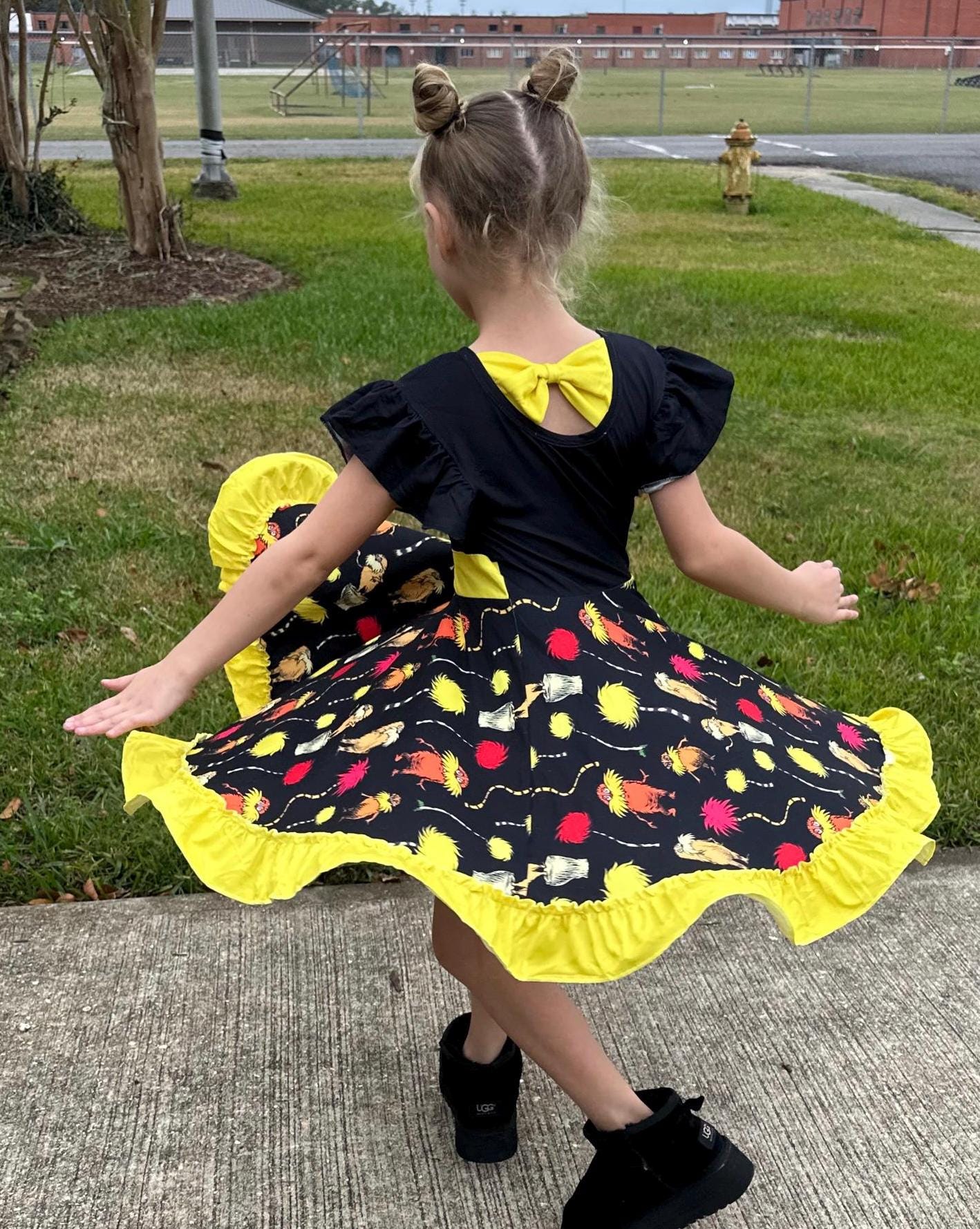 Guardian of the Trees Bow Back Twirl Dress
