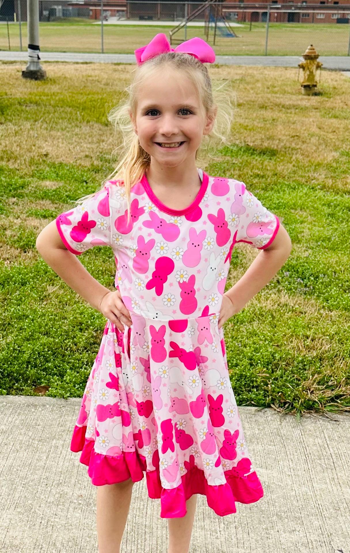 Pink Peeps Twirl Dress