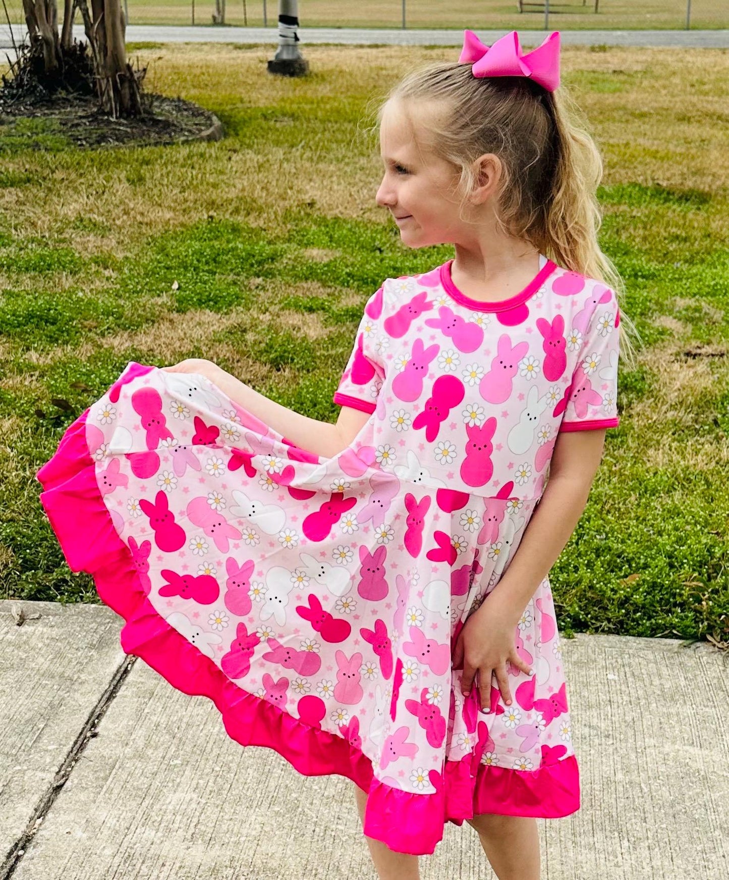 Pink Peeps Twirl Dress