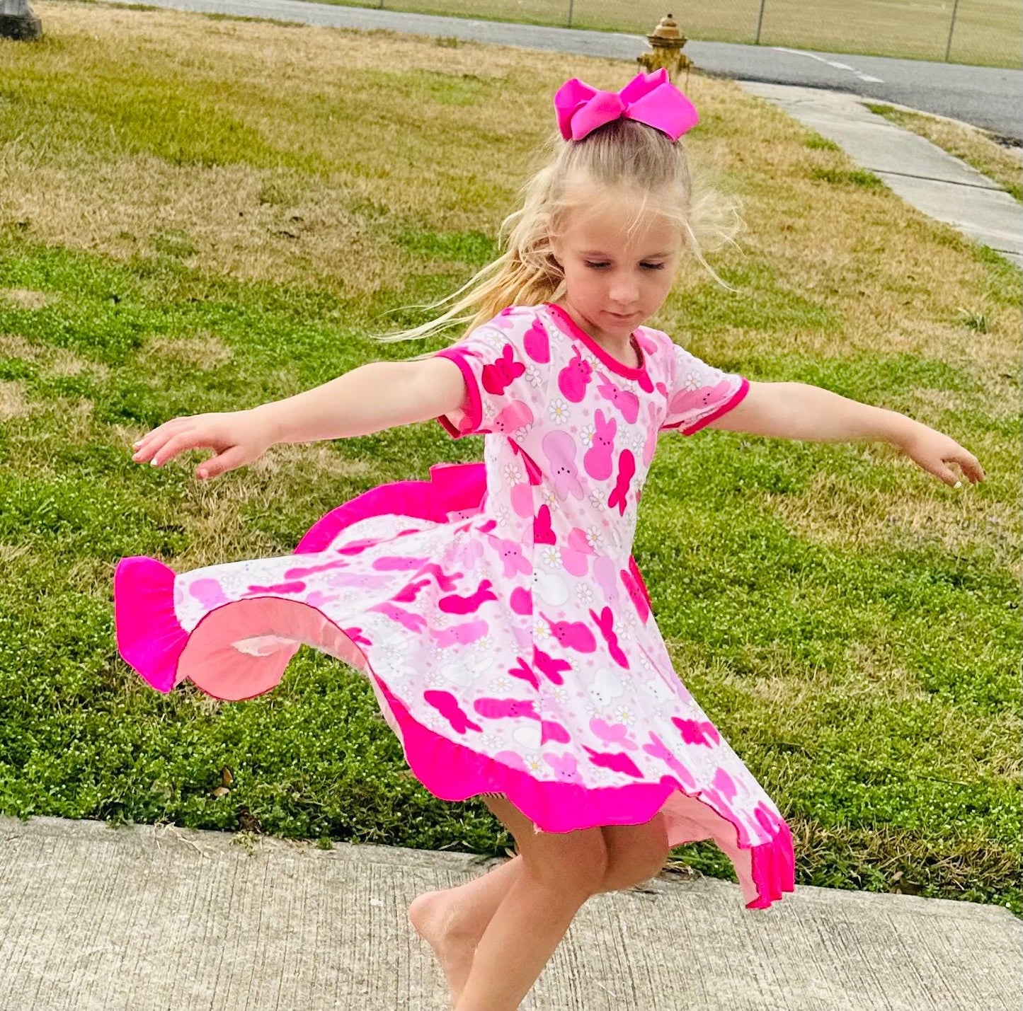 Pink Peeps Twirl Dress