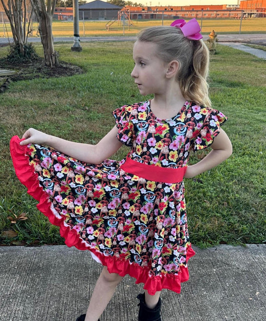 Voyage Goddess Bow Back Twirl Dress and shorts