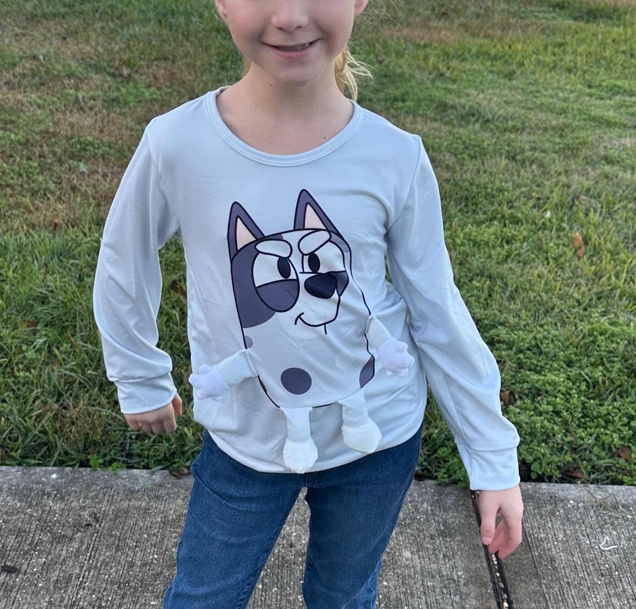 Grey Dog 3D Plush Shirt