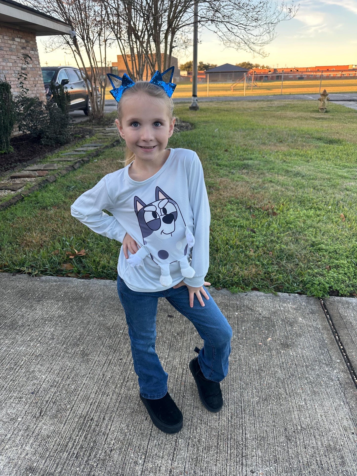 Grey Dog 3D Plush Shirt