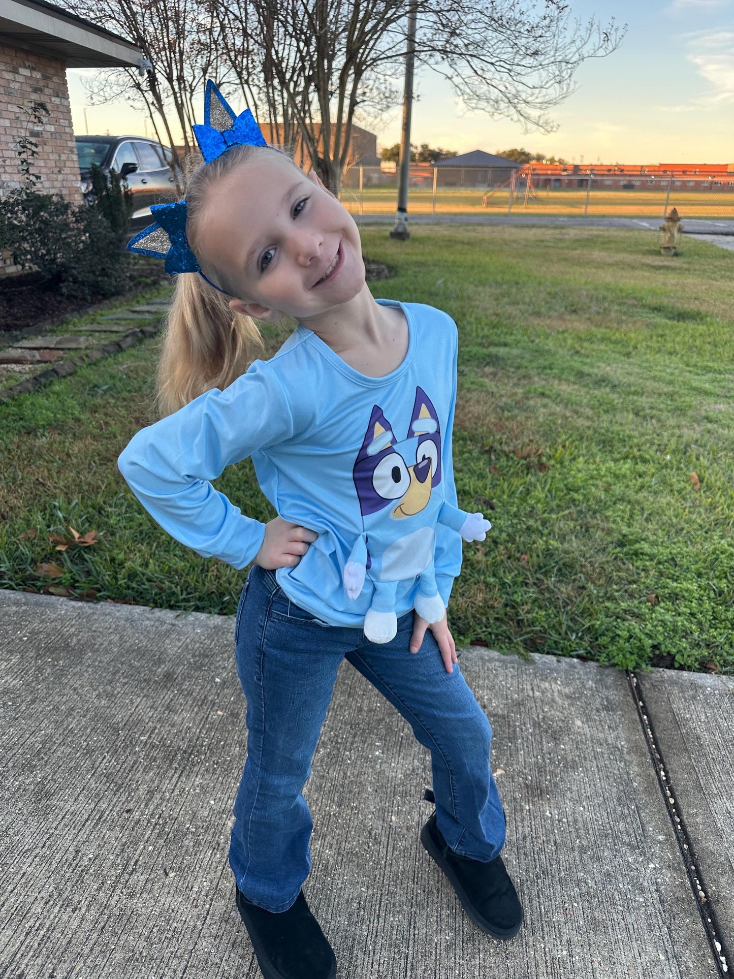 Blue Dog 3D Plush Shirt