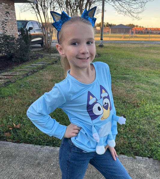 Blue Dog 3D Plush Shirt