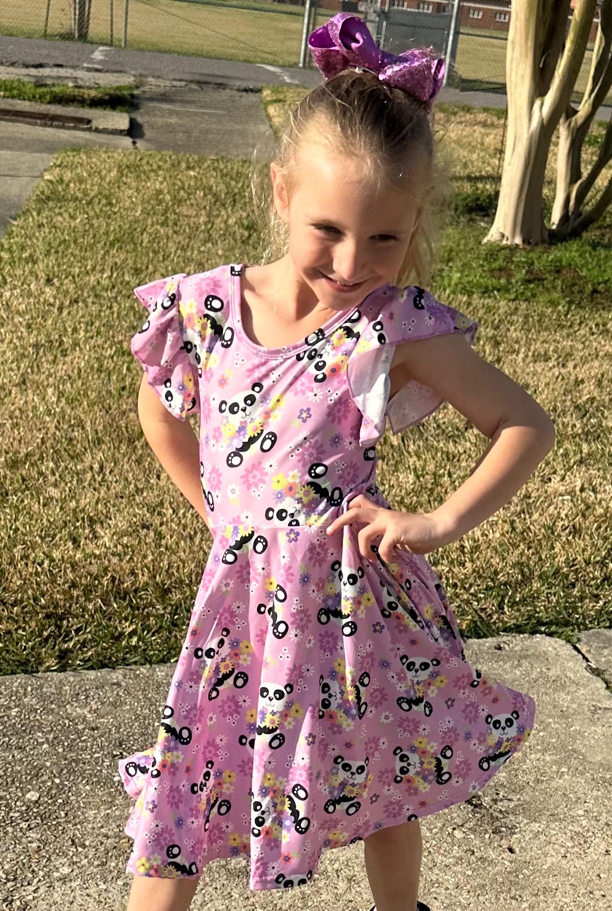 Playful Panda Crossback Twirl Dress