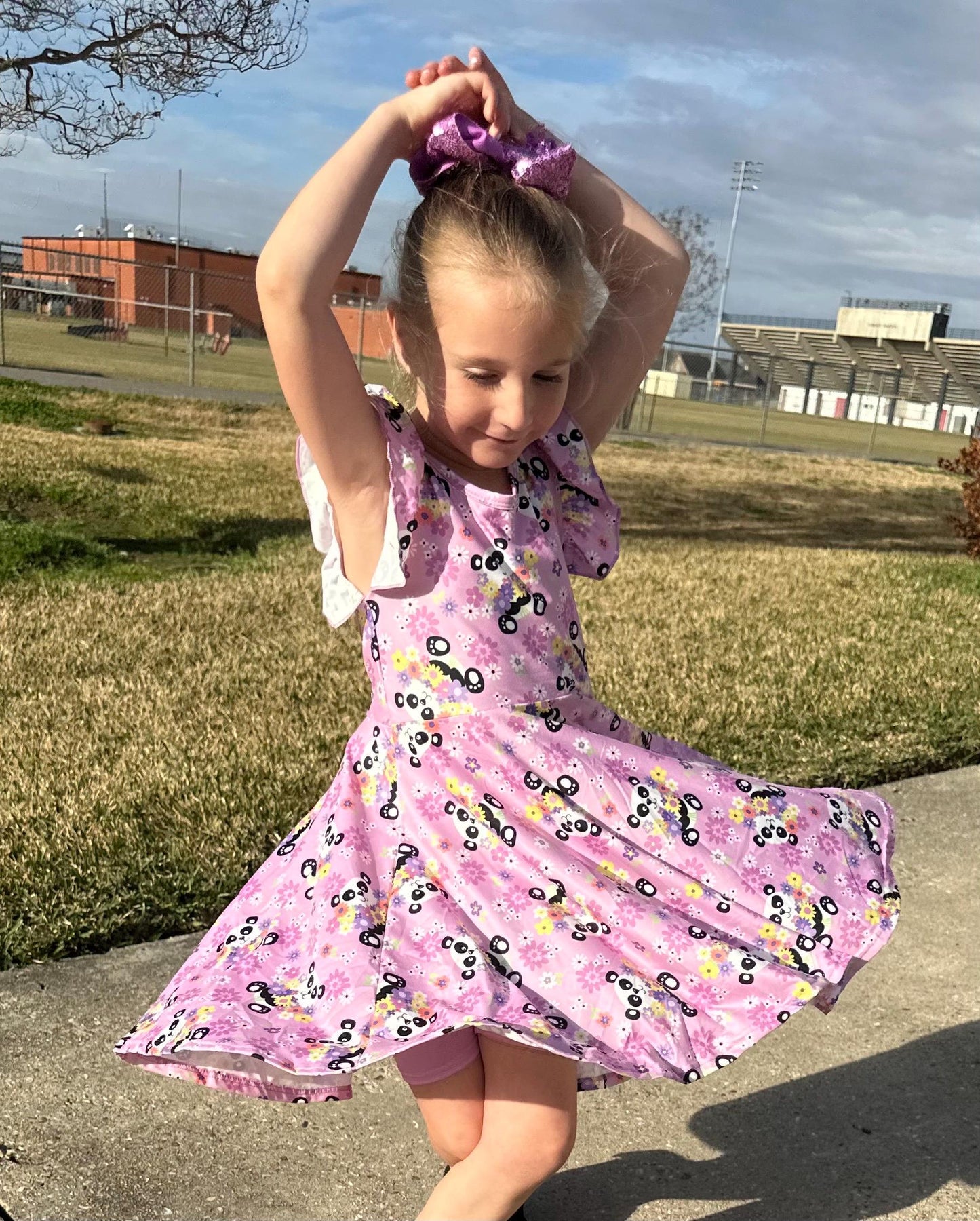 Playful Panda Crossback Twirl Dress