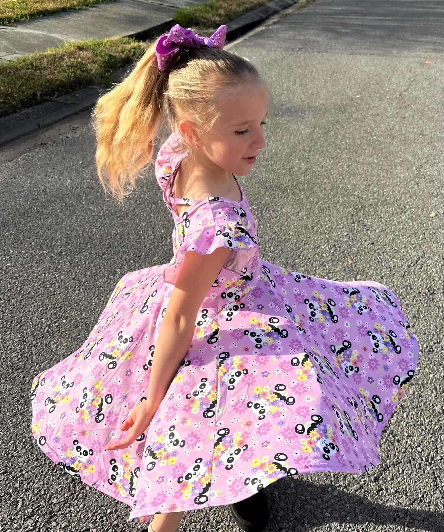 Playful Panda Crossback Twirl Dress