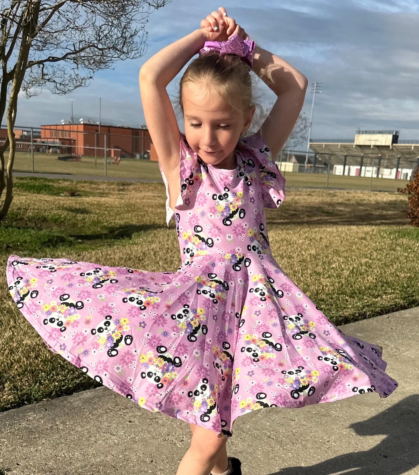 Playful Panda Crossback Twirl Dress