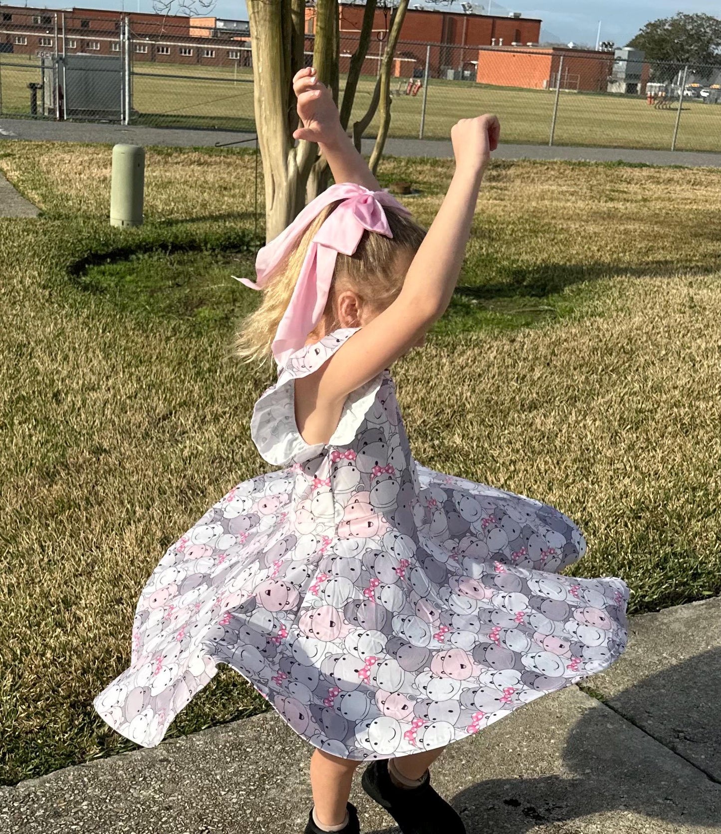 Hippo Crossback Twirl Dress