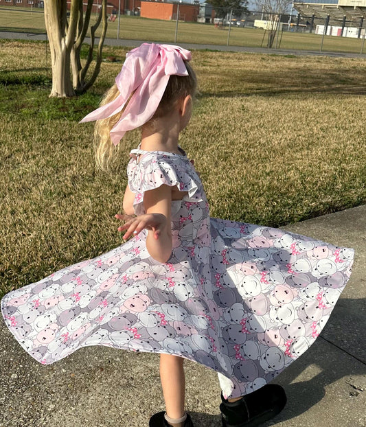 Hippo Crossback Twirl Dress