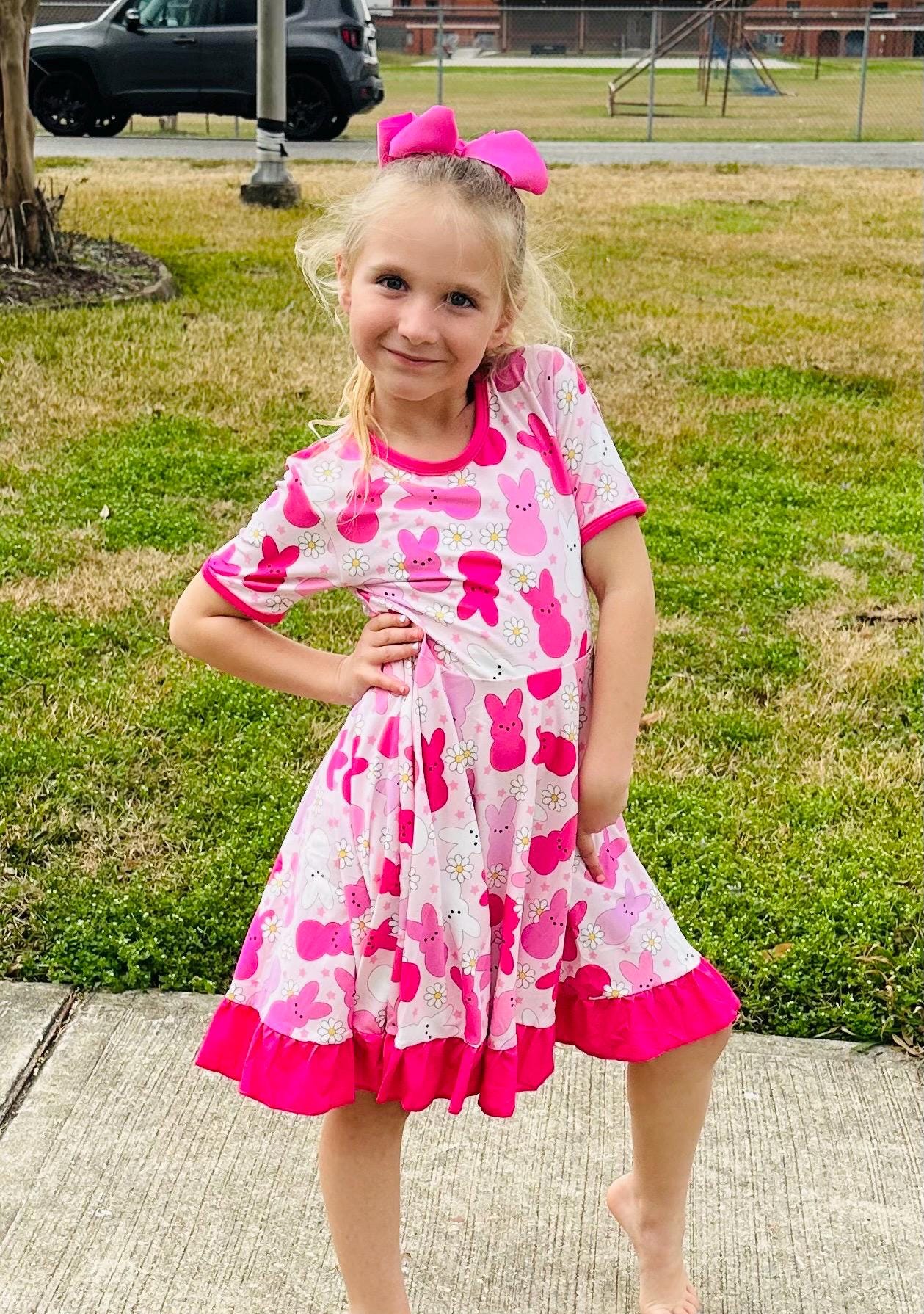 Pink Peeps Twirl Dress