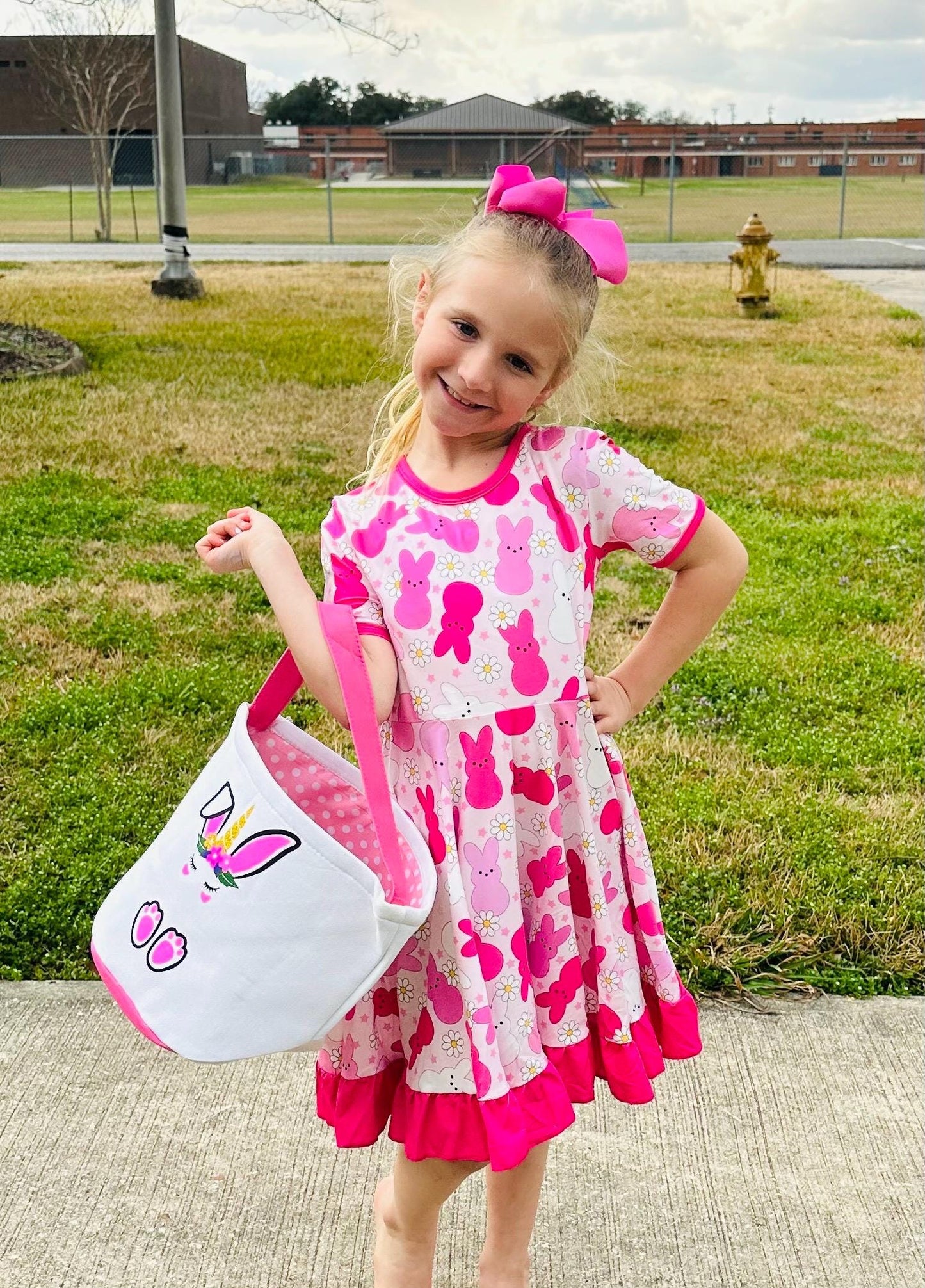 Pink Peeps Twirl Dress