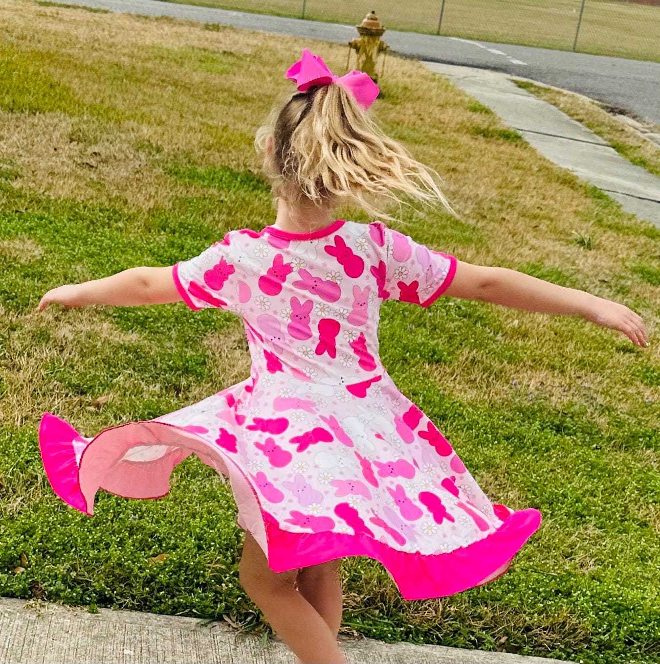 Pink Peeps Twirl Dress