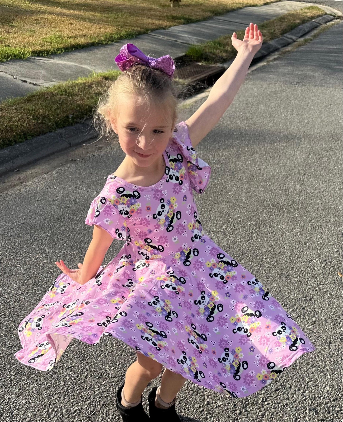 Playful Panda Crossback Twirl Dress