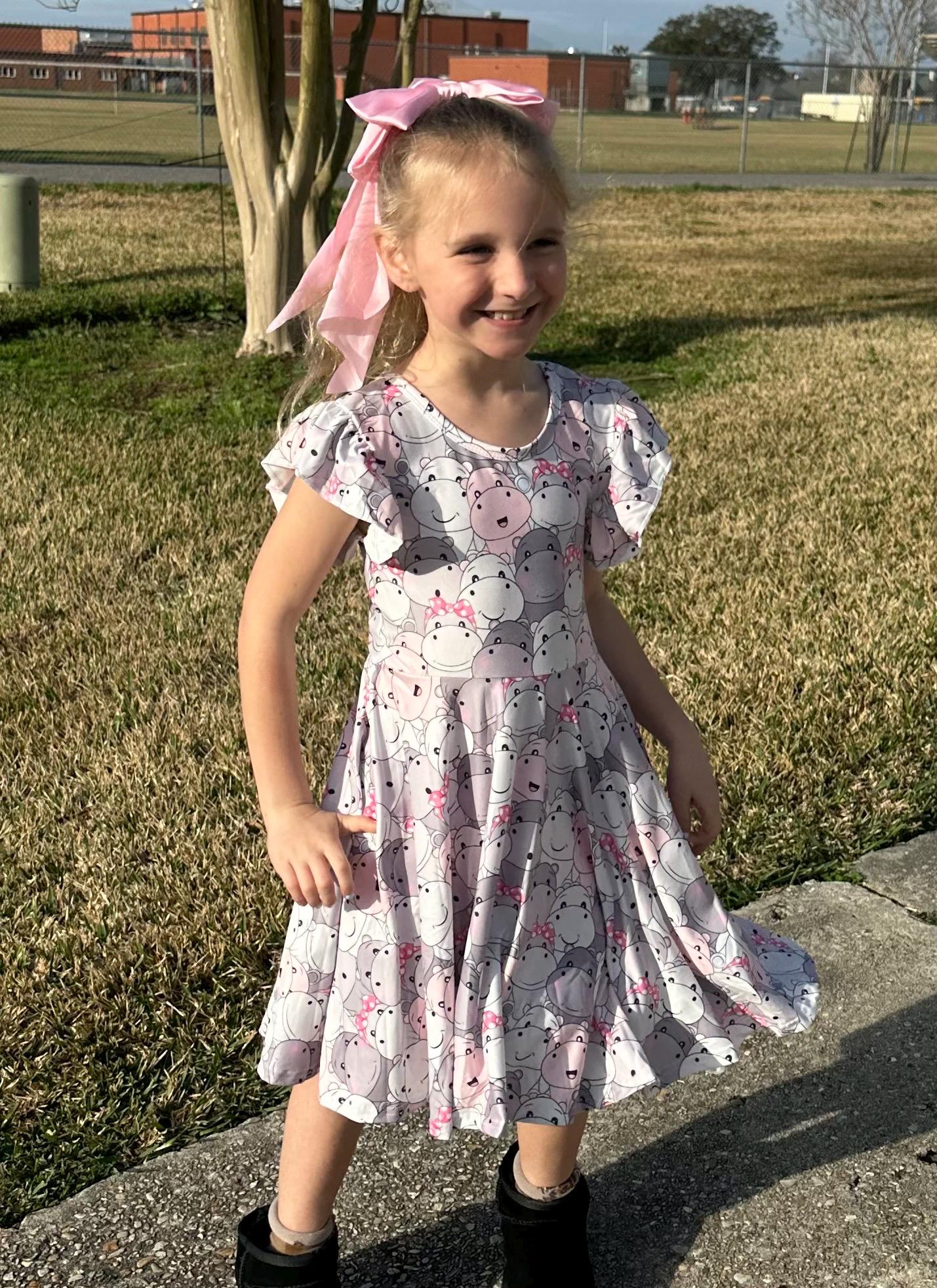 Hippo Crossback Twirl Dress
