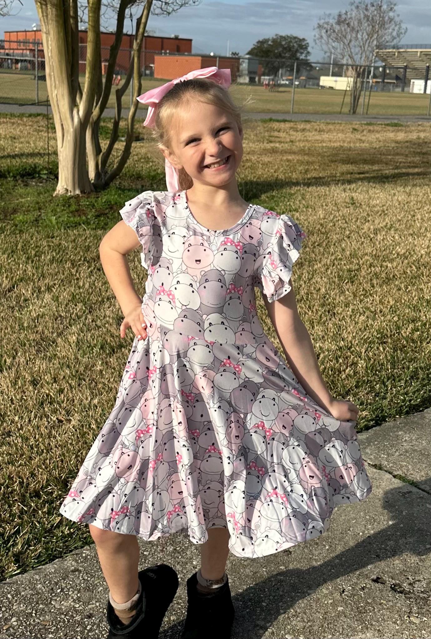 Hippo Crossback Twirl Dress