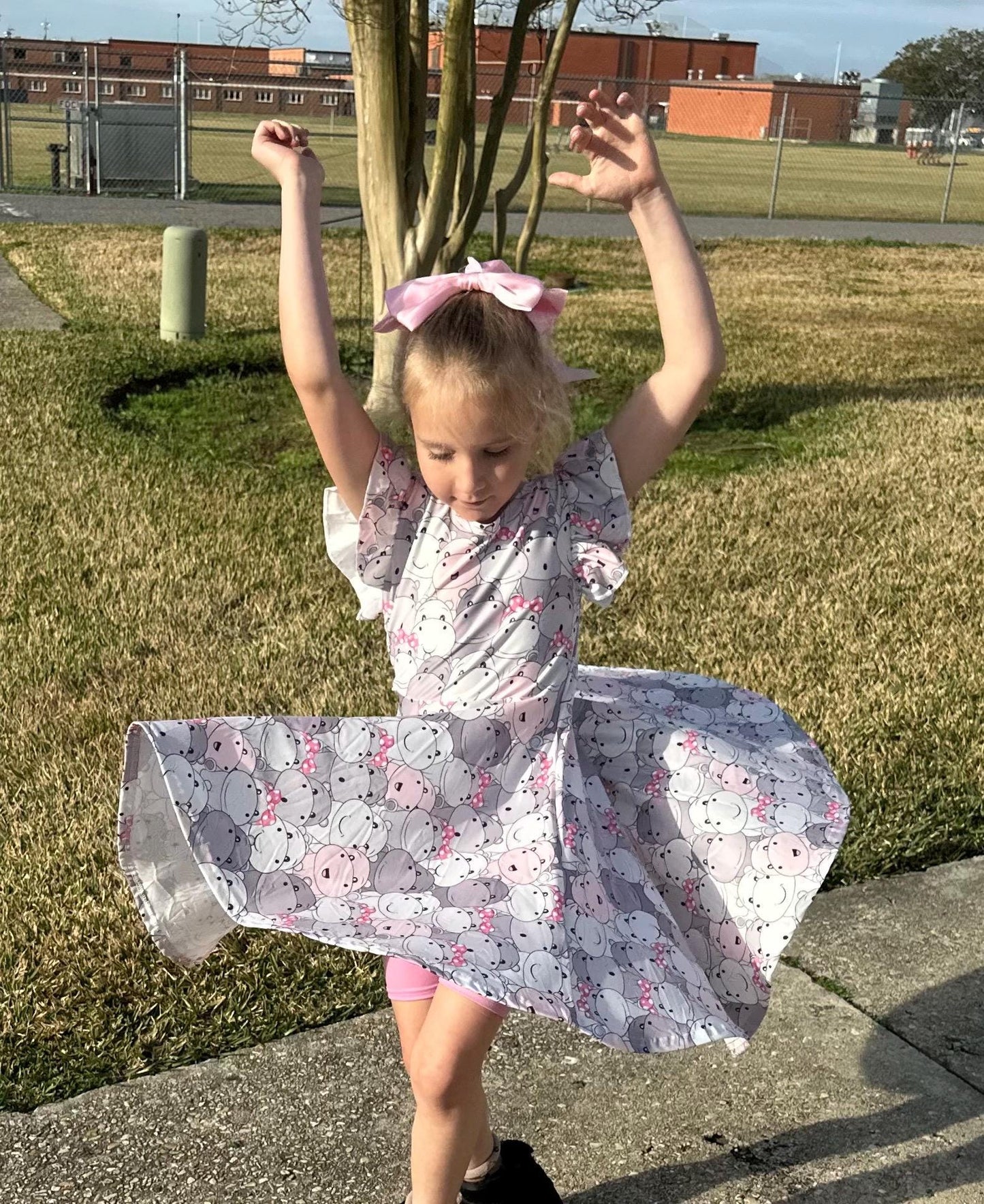 Hippo Crossback Twirl Dress