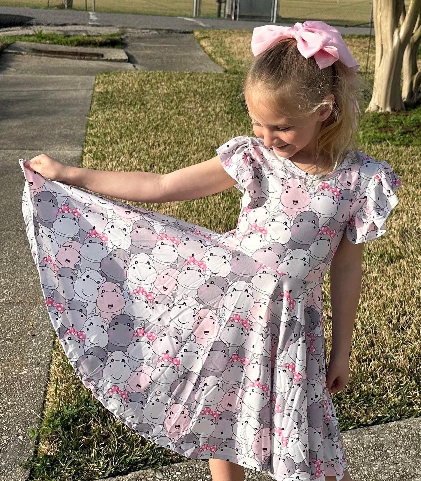 Hippo Crossback Twirl Dress