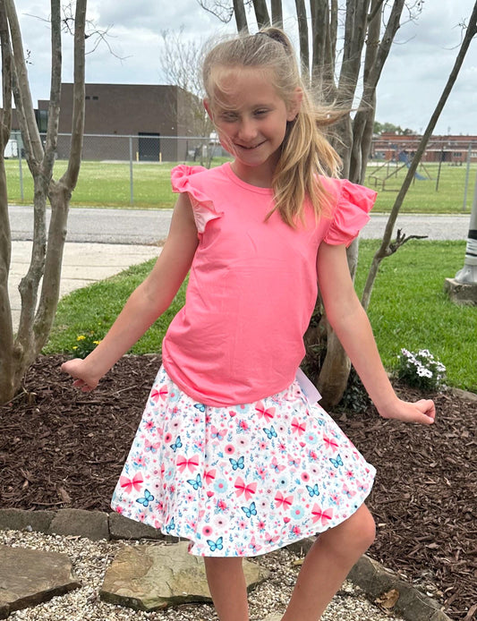 Butterflies and Bows Twirl Skort Set