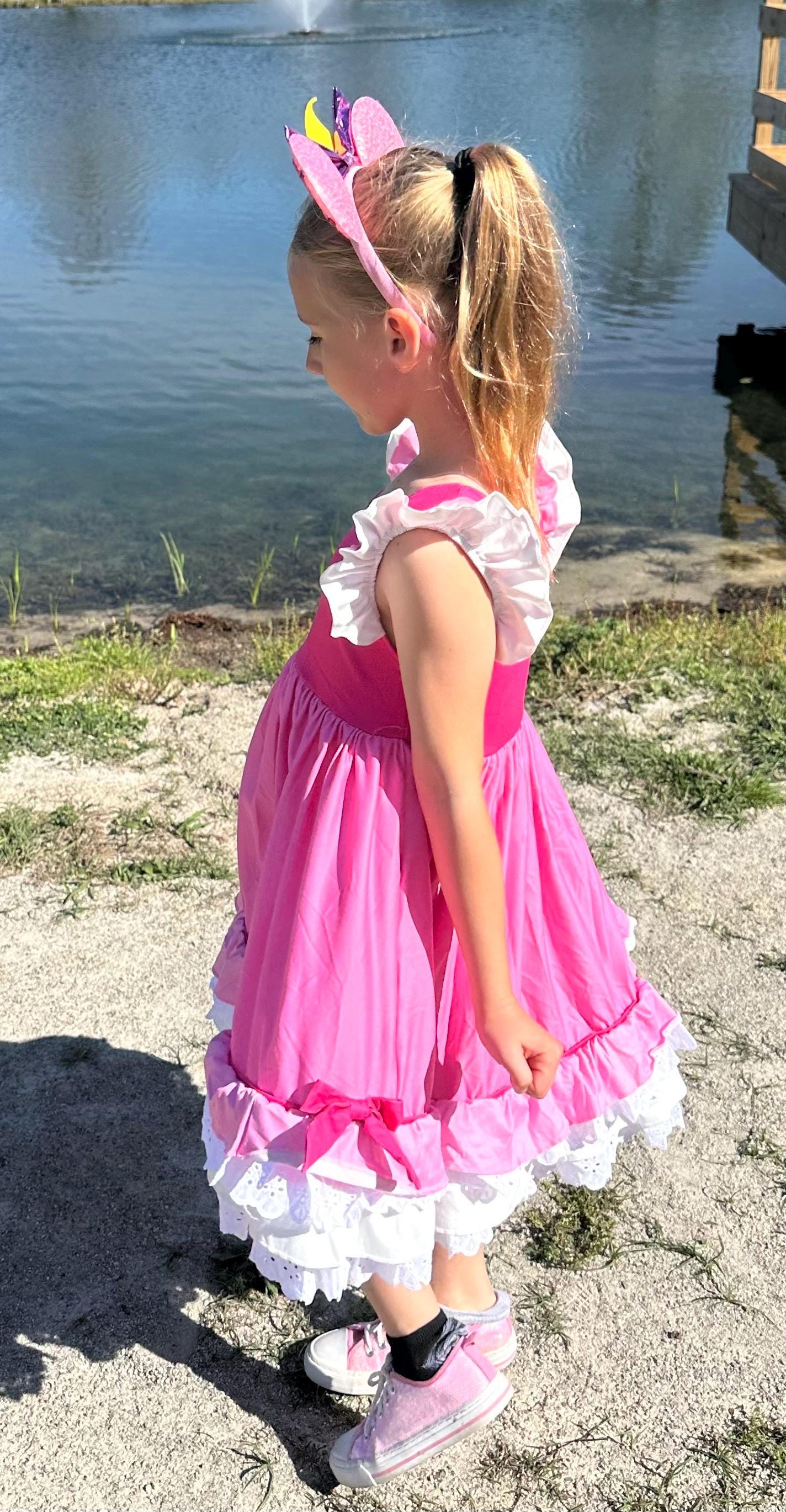 Sleepy Princess Ruffle and Lace Twirl Dress
